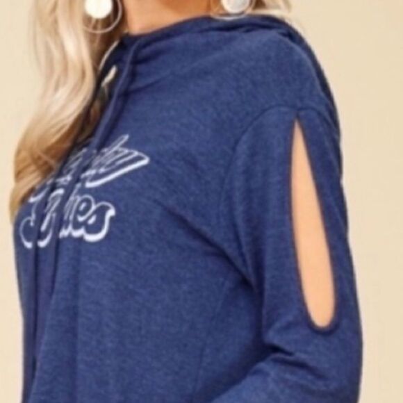 “Monday Blues” Graphic Hooded Sweatshirt - Picture 2 of 12